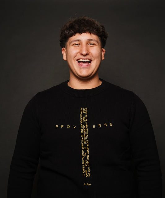Black Proverbs 3:5-6 Sweater