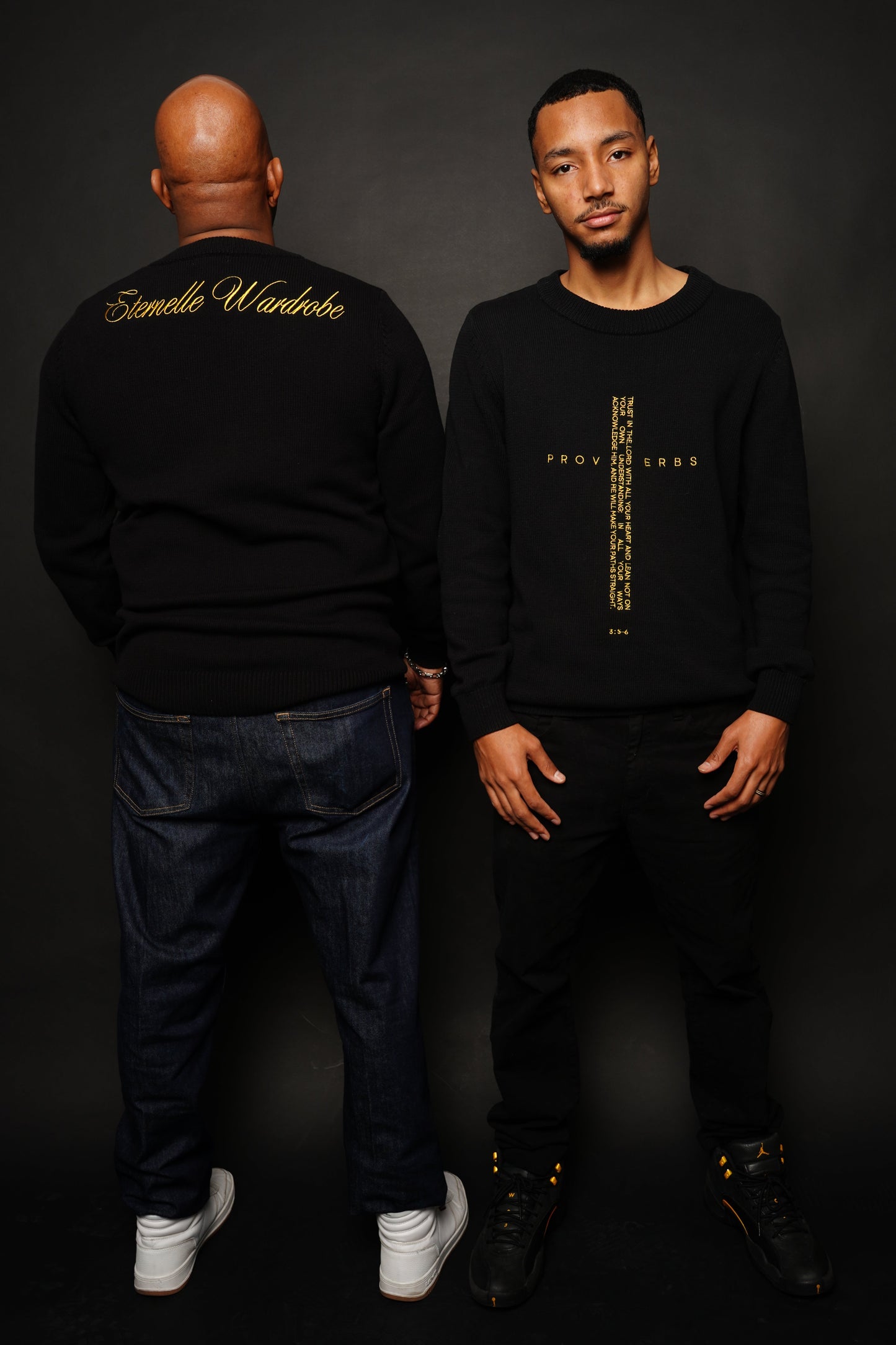 Black Proverbs 3:5-6 Sweater