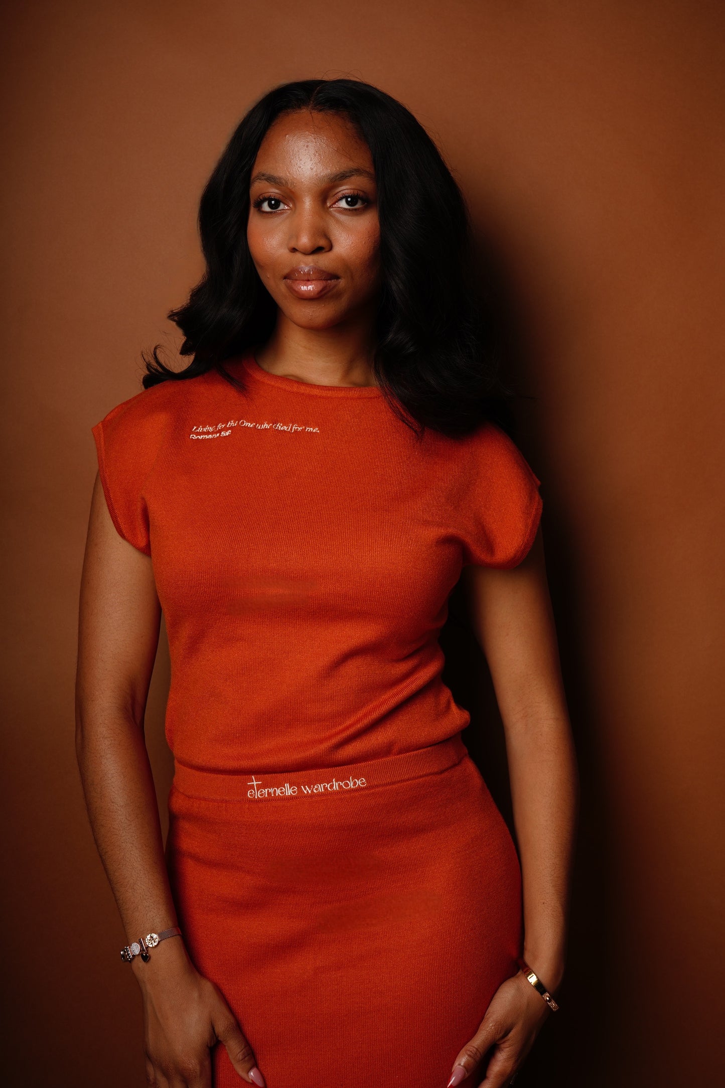 Romans 5:8 Set - Sienna Orange